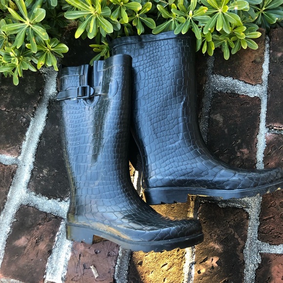 Capelli of New York black Rain boots Size 7 - Picture 5 of 8